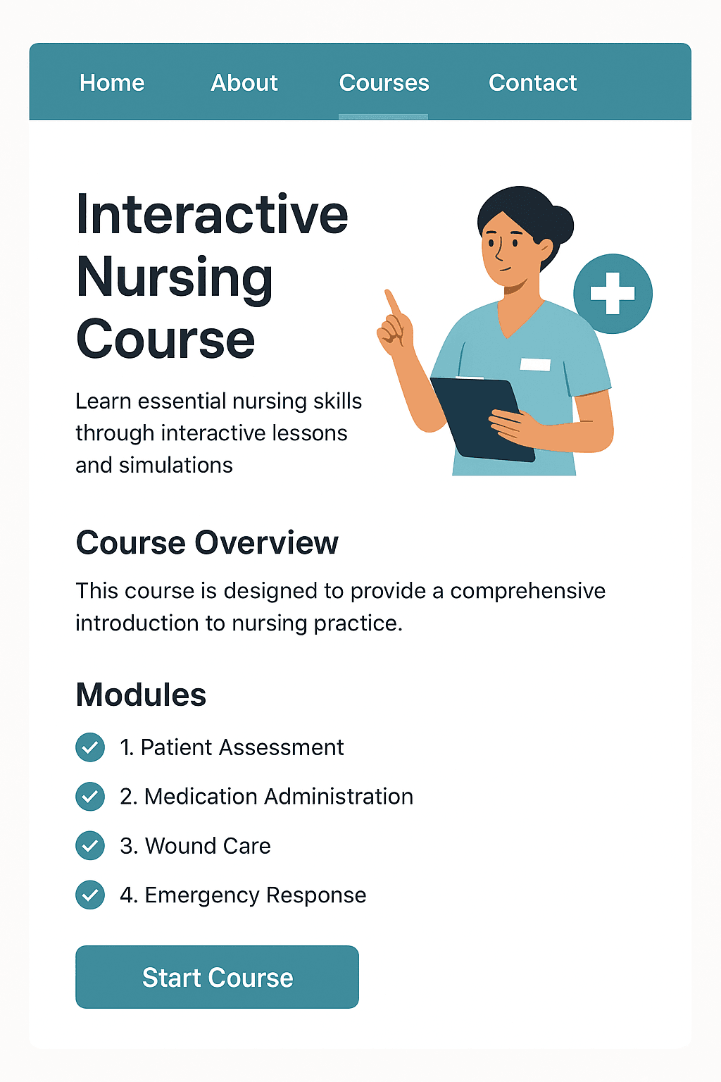 Preview of Interactive Course Pages